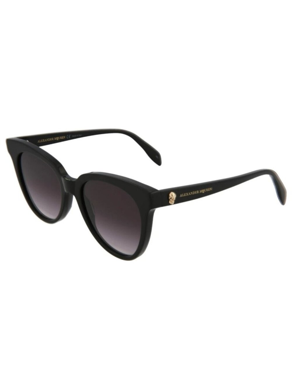 New Alexander McQueen Women's Sunglasses Cat Eye Acetate Frame Black